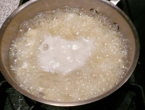 Boiling potatoes