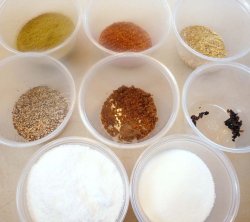 Mise en place for Root Beer Cure