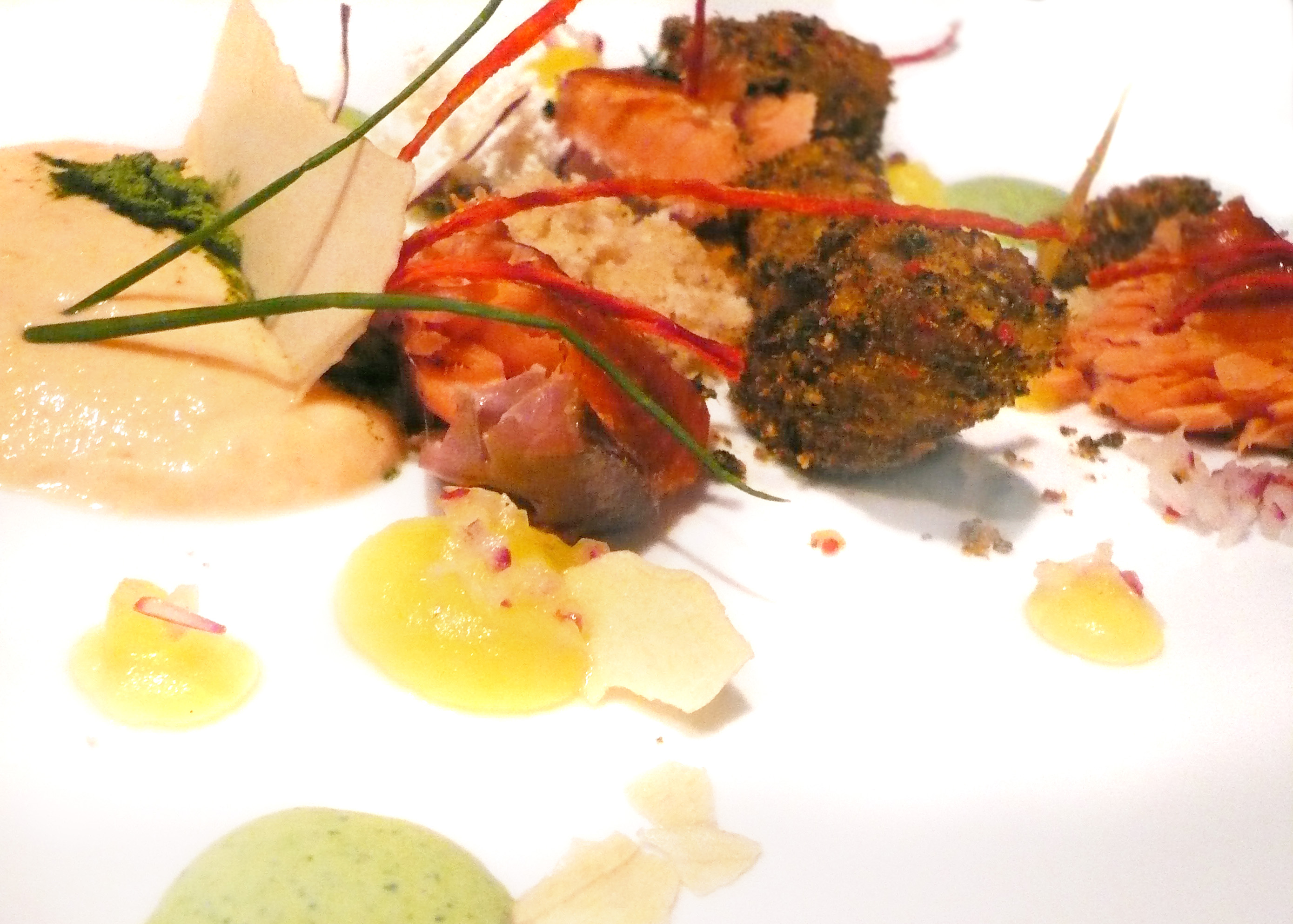 Alinea cookbook recipe for Salsify, Smoked Salmon, Dill, Caper - Alineaphile
